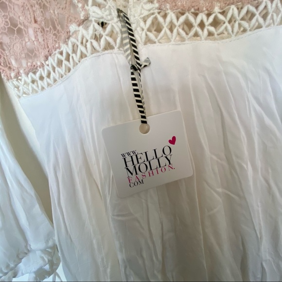 Hello Molly- white and pink crochet dress - Picture 6 of 7